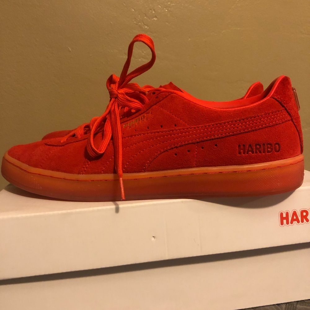 Suede Puma X Haribo Shoes (Men’s 9.5, Poppy Red)